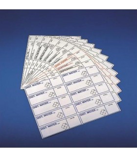 LABELS-ACETONE, RED, 130x35mm, 1 PAGE OF 10 LABELS