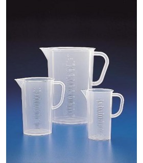 JUG GRAD T/F PP, 500ml, Div. 10ml, Start at: 100ml , 93mm D, 140mm H