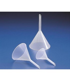 FUNNEL ANALYTICAL PP, 46mm D, cap 20ml, Stem: 43mm L, 5mm D od