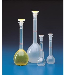 FLASKS VOLUMETRIC + CAP PP, 250ml, NS/DIN:19/26, 225mm H, 82mm D