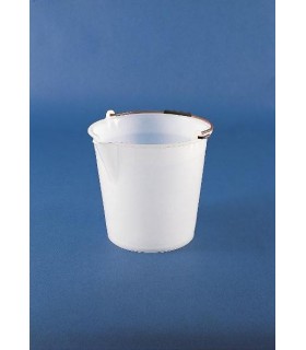 BUCKET-WITH SPOUT LDPE, 12L, 300mm D, 280mmH, WHITE