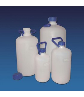 BOTTLE-STORAGE N/N HDPE, 25LT, Neck 79,5mm int,, 95.5mm od, 2 HANDLES, 280mm D, 565mm H