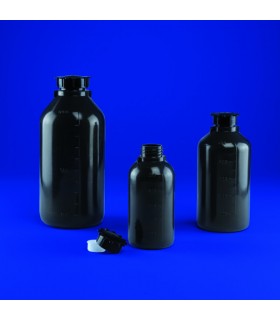 BOTTLE OPAQUE N/N PE, 125ml, 46mm D, 115mm H, MOUTH 18.5mm D