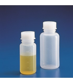 BOTTLE STD & CAP W/N PE, 1LT, Grad 100ml, 95mm D, 206mm H, MOUTH 55mm D