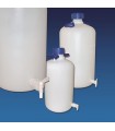 BOTTLE (ASPIRATOR) STORAGE & TAP HDPE, 50LT, 2 HANDLES, 350mm D, 700mm H, Neck 79.5mm int D