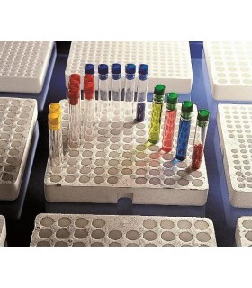 TRAY TEST TUBE PS, 119PLACE, Hole: 14.5mm, 220x220x32mm, 18mm deep