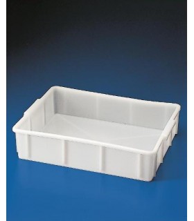 TRAY STACKABLE DEEP HDPE, 20LT, 410x458x143mm, White